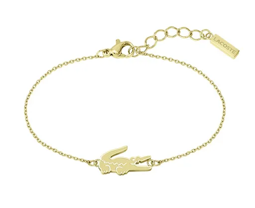 Lacoste Slušivý pozlacený náramek pro ženy Crocodile 2040047