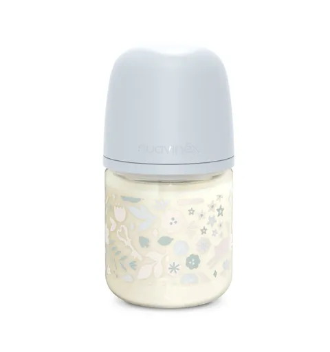 Suavinex Wonderland Skleněná láhev fyziologická SX PRO průtok S 0m+ 120 ml 1 ks liberty modrá