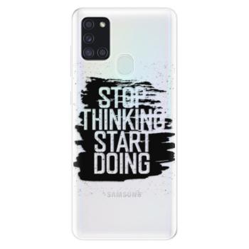 Odolné silikonové pouzdro iSaprio - Start Doing - black - Samsung Galaxy A21s