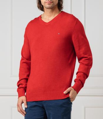 Tommy Hilfiger pánský červený svetr - XXL (XTO)