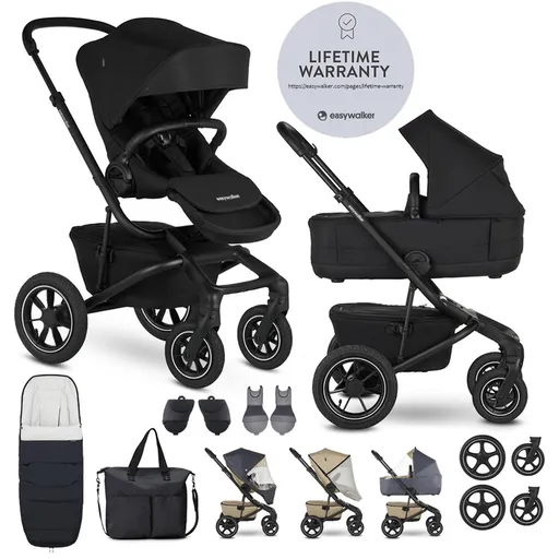 EASYWALKER Kočárek kombinovaný Jimmey Pepper Black XXL AIR + RWS