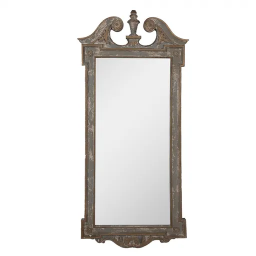 Zelený opraný lněný polštář s třásněmi Stonewashed - 45*10*45 cm J-Line by Jolipa