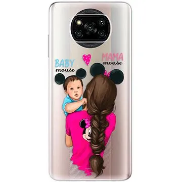 iSaprio Mama Mouse Brunette and Boy pro Xiaomi Poco X3 Pro / X3 NFC (mmbruboy-TPU3-pX3pro)