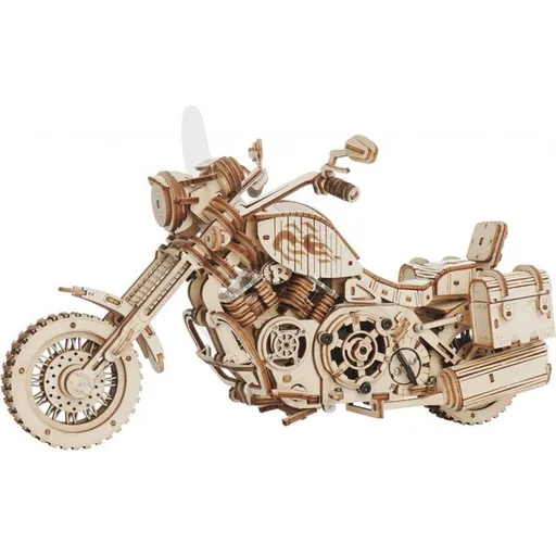 RoboTime 3D dřevěné mechanické puzzle Motorka (cruiser)