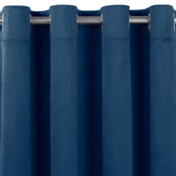 Sötétítő függöny VILA indigókék ezüst ezüst fém bársony 200x300 HOMEDE