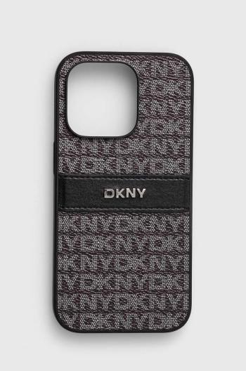 Obal na telefon Dkny iPhone 14 Pro 6.1 černá barva, DKHCP14LPRTHSLK