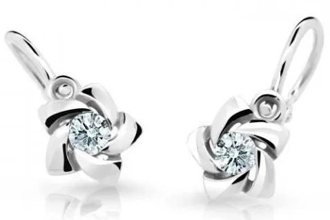 Cutie Diamonds Slušivé dětské náušnice z bílého zlata s brilianty DC2201-10-00-X-2