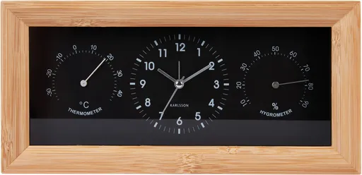 Karlsson Stolní hodiny s vlhkoměrem a teploměrem KA5925BK