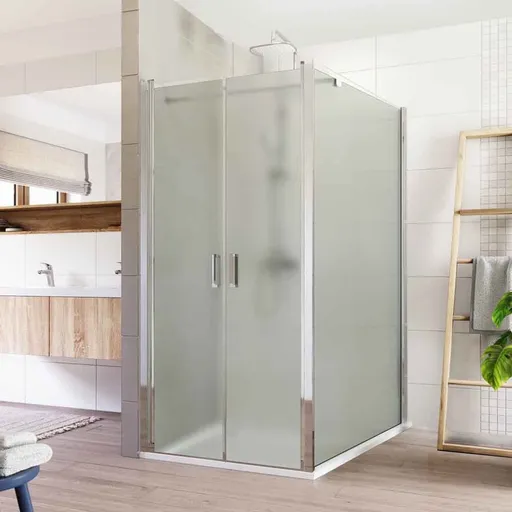 Mereo Sprchový kout, Lima, obdélník, dvoukřídlý, lítací, 100x120 cm, chrom ALU, sklo Point CK88532K