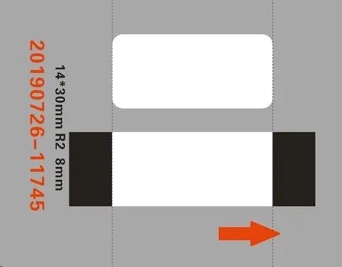 Niimbot A2G88588201, 14x30mm, 210ks, průhledné samolepicí štítky