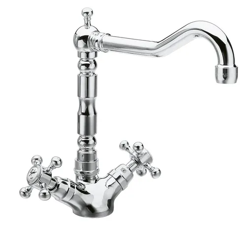 SAPHO ANTEA stojánková dřezová baterie s retro hubicí, chrom 3121