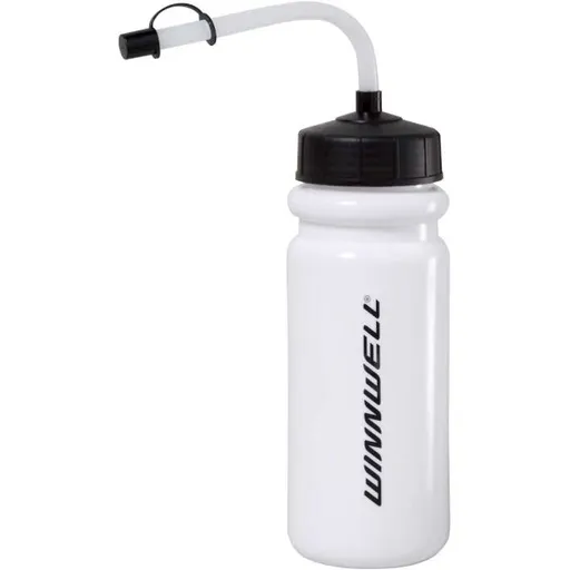 WINNWELL HOCKEY BOTTLE  650ML WITH STRAW WITH LOGO Sportovní láhev, bílá, velikost 650 ML