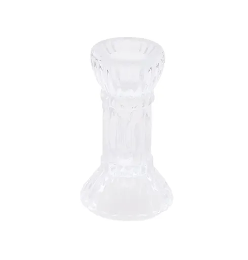 Chaks Sklenený svietnik na kónickú sviečku - Priehľadný 6 x 12,5 cm