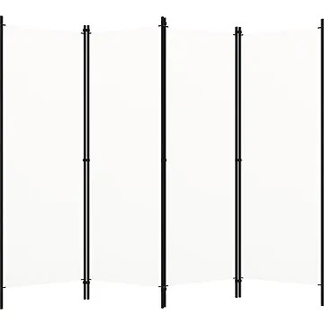 4dílný paraván krémově bílý 200 x 180 cm  (320719)