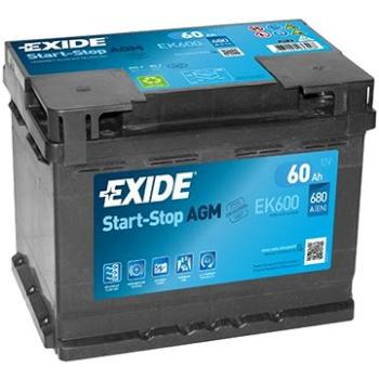 EXIDE START-STOP AGM 60 Ah, 12 V, EK600