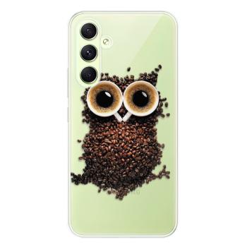 Odolné silikonové pouzdro iSaprio - Owl And Coffee - Samsung Galaxy A54 5G