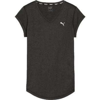 Puma TRAIN FAV HEATHER CAT TEE Dámské sportovní triko, černá, velikost