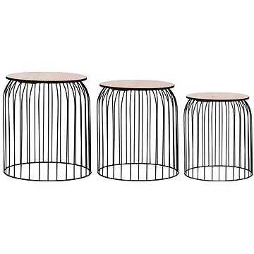 Konferenční stolky 3 ks černé (287657)