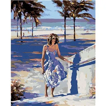 Malování podle čísel - Když jde žena z pláže (HRAmal00347nad)