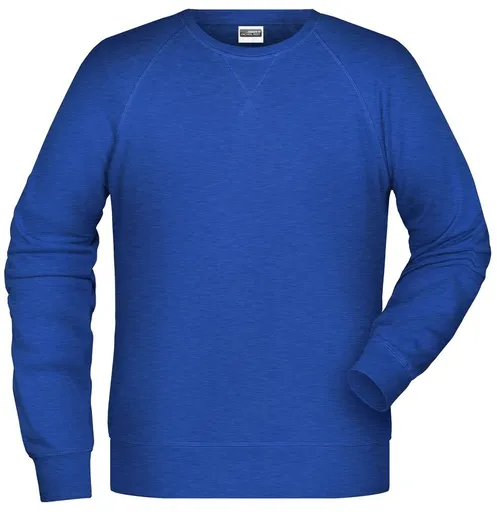 James & Nicholson (Daiber) Pánská mikina bez kapuce z biobavlny 8022 - Inkoustový melír | M