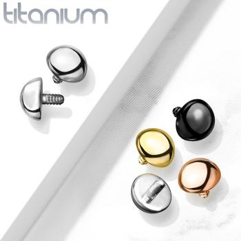 Náhradná hlavička do implantátu z titánu, polguľa 3 mm, hrúbka 1,2 mm, PVD - Farba: Medená