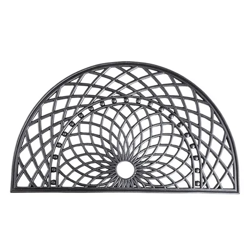 Rohožka gumová půlkruh SPIRÁLA 45 x 75 cm