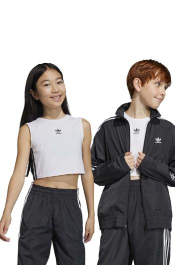 Dětský top adidas Originals bílá barva, s aplikací