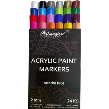 Artmagico Akrylový popisovač se středním hrotem (2 mm) 24 ks (61)