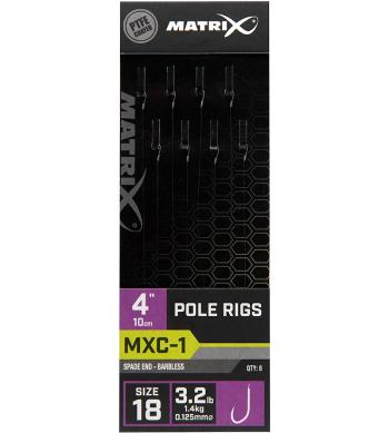 Matrix návazec mxc-1 pole rig barbless 10 cm - size 18 0,125 mm