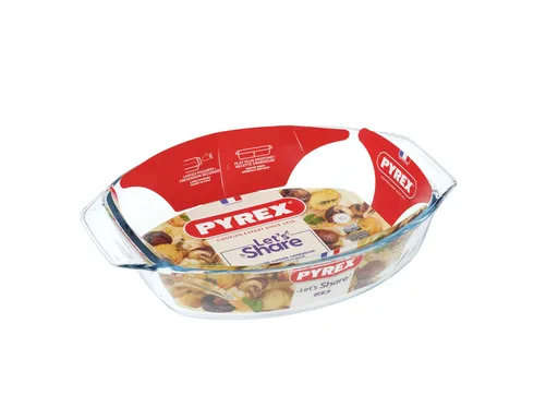 Skleněný pekáč s uchy PYREX 35x24cm/3l., borosilikát