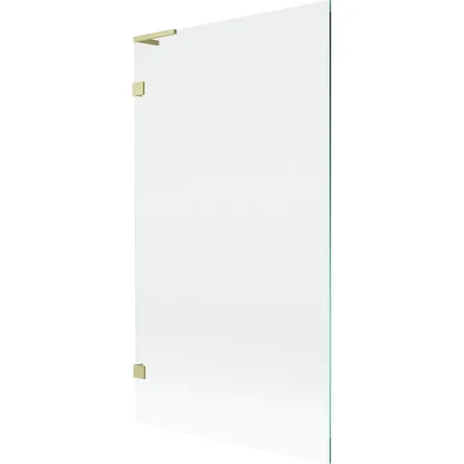 MEXEN/S Lunar L vanová zástěna FIX 100 x 150, transparent, zlatá kartáčovaná 897L-100-000-55-00