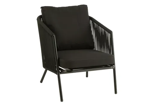 Černé kovové zahradní křeslo Philibert - 72*83*63cm 20722