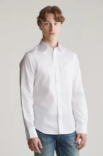 KOŠILE GANT SLIM SATEEN SHIRT WHITE