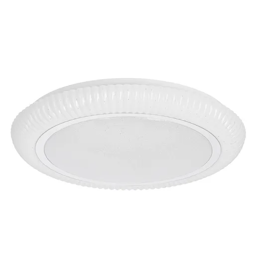 Stropní lampa GILLY, plafond, 38cm, 24W LED, 4000K, stínidlo, bílá+chrom