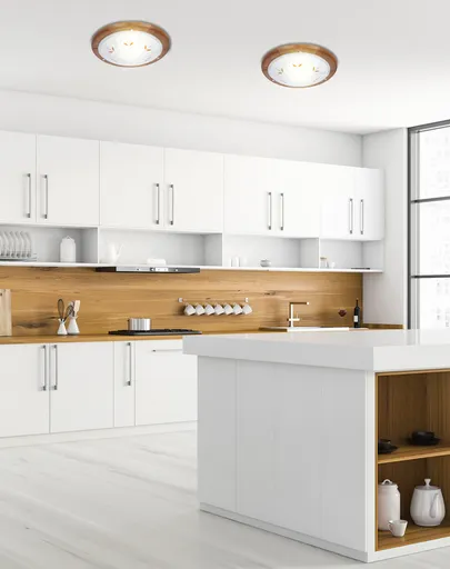 Stropní svítidlo Rustica, dřevěné standardní, 1x60 W, E27, dub