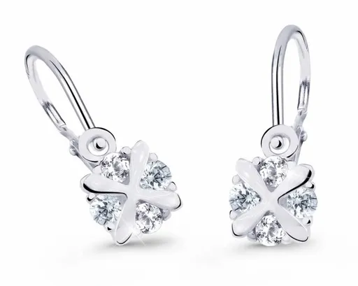 Cutie Jewellery Dětské náušnice z bílého zlata C2153-10-X-2 bílá