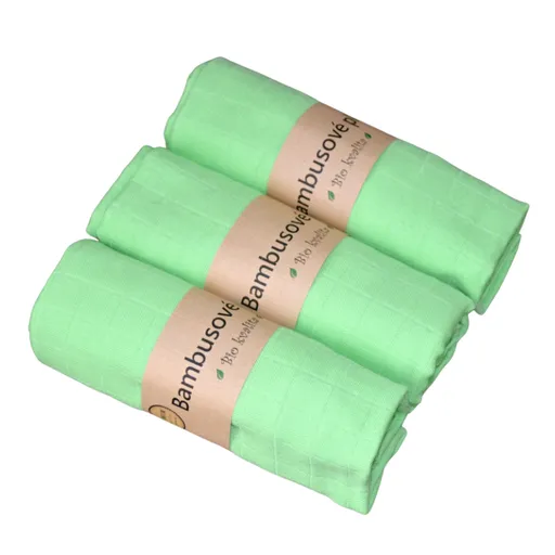 GaGa's pleny Bambusové pleny Premium Quality mušelín Zelená