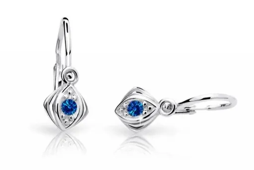 Cutie Jewellery Dětské náušnice z bílého zlata C1897-10-X-2 modrá
