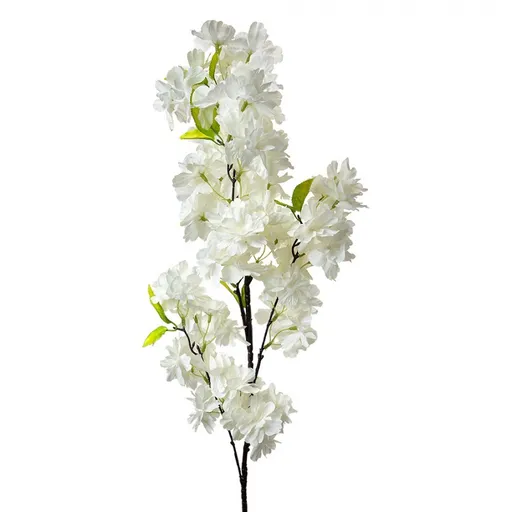 Dekorace umělá větvička s bílými květy - 20*8*104 cm Clayre & Eef