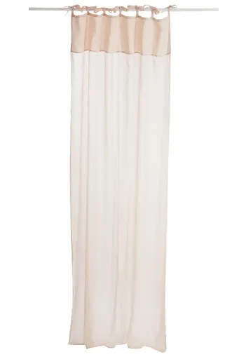 Růžový bavlněný voál / záclona na zavazování - 140*290cm J-Line by Jolipa
