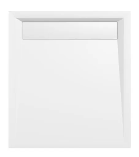 POLYSAN VARESA sprchová vanička z litého mramoru se záklopem, obdélník 90x80cm, bílá 71606