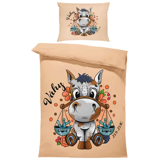 Povlečení Koňská znamení – váhy (Rozměr : 1x140/220 + 1x90/70)