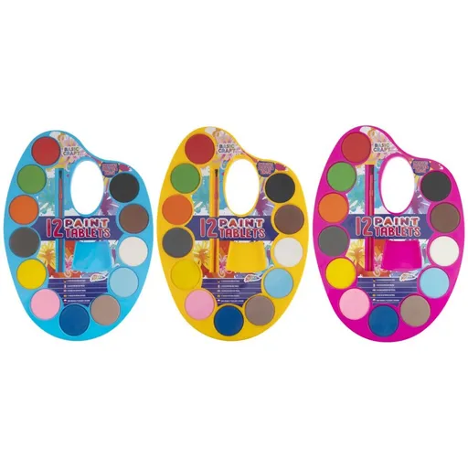 Paleta s vodovkami a štětcem