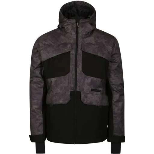 ALPINE PRO IBER Pánská lyžařská bunda, tmavě šedá, velikost