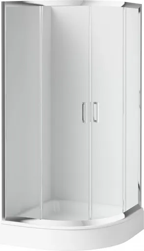 DEANTE Funkia chrom Sprchový kout, půlkulatý, 90x90 cm KYP_051K