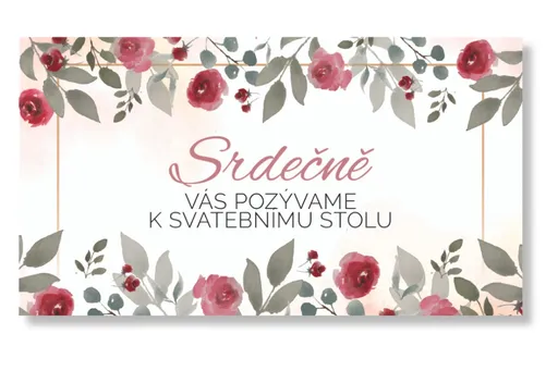 Personal Kartička ke stolu - Vintage Rose Zvolte množství: od 1 ks do 10 ks