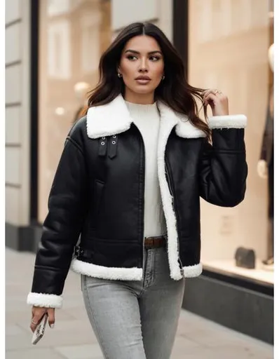 Dámská koženková bunda s kožešinou FURBLAZE TY4730z