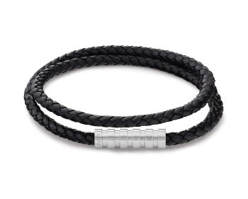 Calvin Klein Módní pánský kožený náramek Braided 35000093