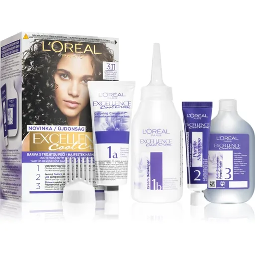 L’Oréal Paris Excellence Cool Creme barva na vlasy odstín 3.11 Ultra Ash Dark Brown 1 ks