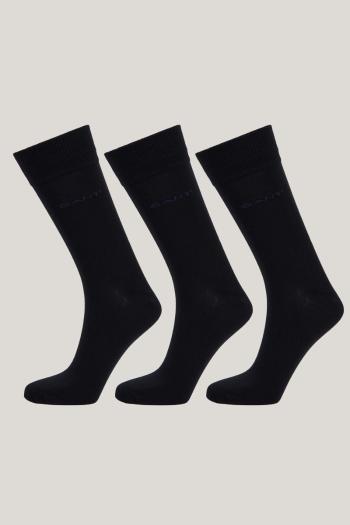 PONOŽKY GANT SOFT COTTON SOCKS 3-PACK BLACK